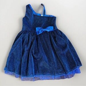 Girls Sz 5T Blue Sparkle Pageant Formal Dress 3 Layer Tulle W Silky Lining NWOT